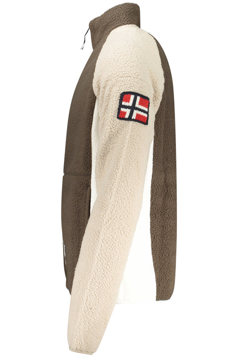 Norway 1963 Felpa Con Zip Uomo Marrone
