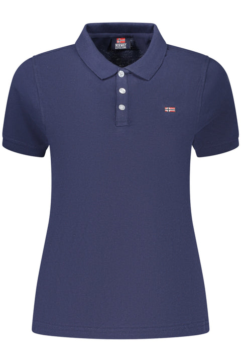 Norway 1963 Polo Maniche Corte Donna Blu