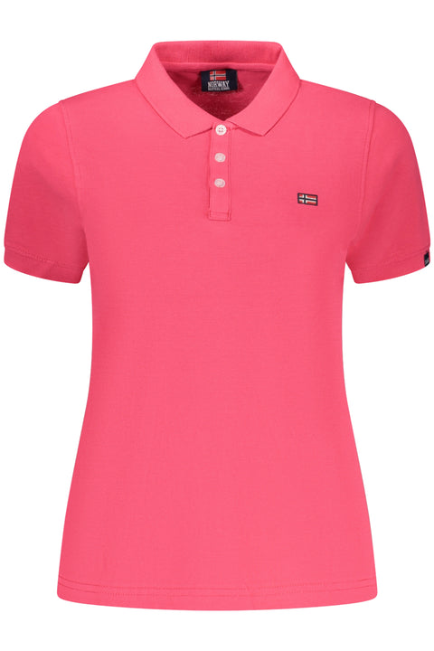 Norway 1963 Polo Maniche Corte Donna Rosa