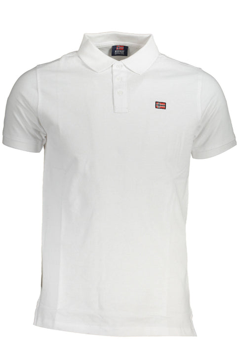 Norway 1963 Polo Maniche Corte Uomo Bianco