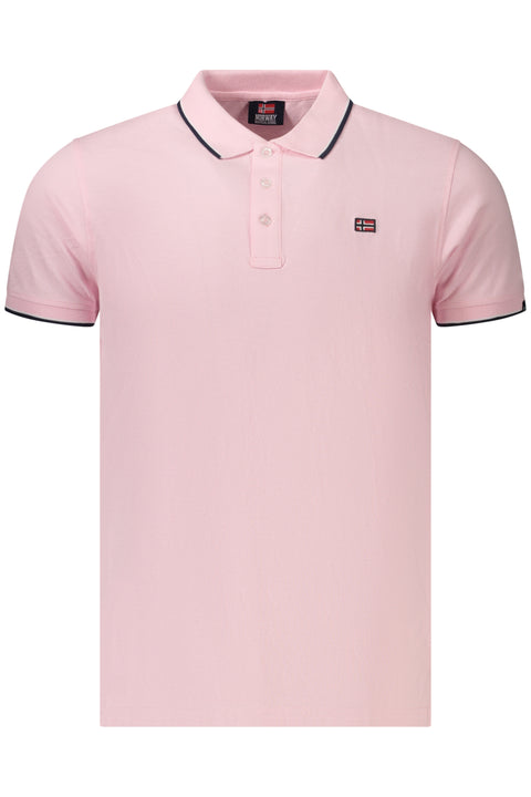 Norway 1963 Polo Maniche Corte Uomo Rosa