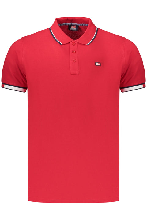 Norway 1963 Polo Maniche Corte Uomo Rosso