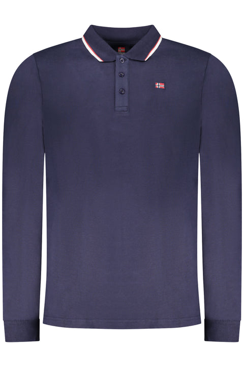 Norway 1963 Polo Maniche Lunghe Uomo Blu