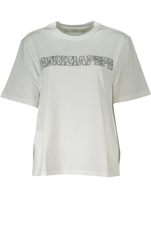 Patrizia Pepe T-Shirt Maniche Corte Donna Bianco