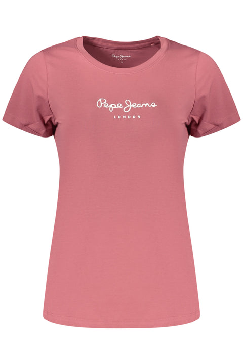 Pepe Jeans T-Shirt Maniche Corte Donna Rosa