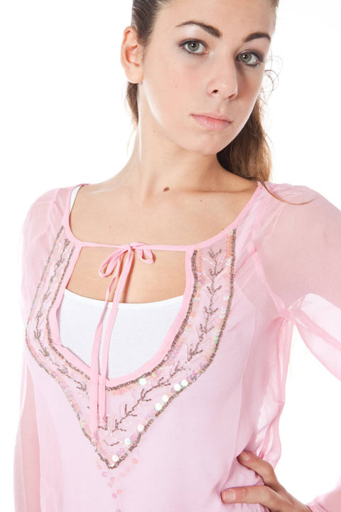 Phard T-Shirt Maniche Lunghe Donna Rosa