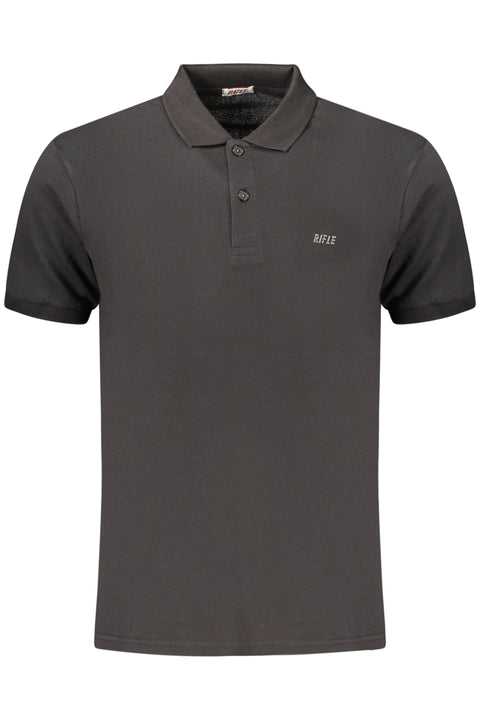 Rifle Polo Maniche Corte Uomo Nero