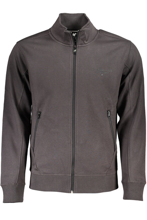 U.s. Grand Felpa Con Zip Uomo Grigio
