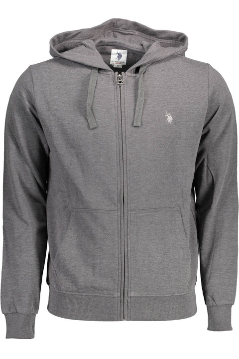 U.s. Polo Assn. Felpa Con Zip Uomo Grigio