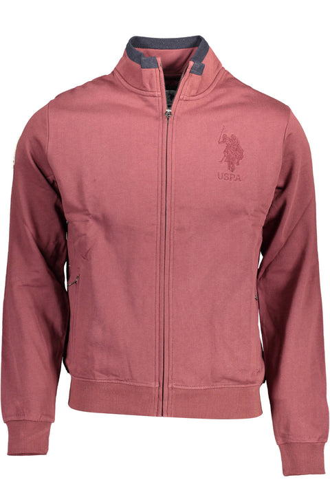 U.s. Polo Assn. Felpa Con Zip Uomo Viola