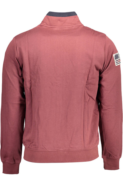 U.s. Polo Assn. Felpa Con Zip Uomo Viola